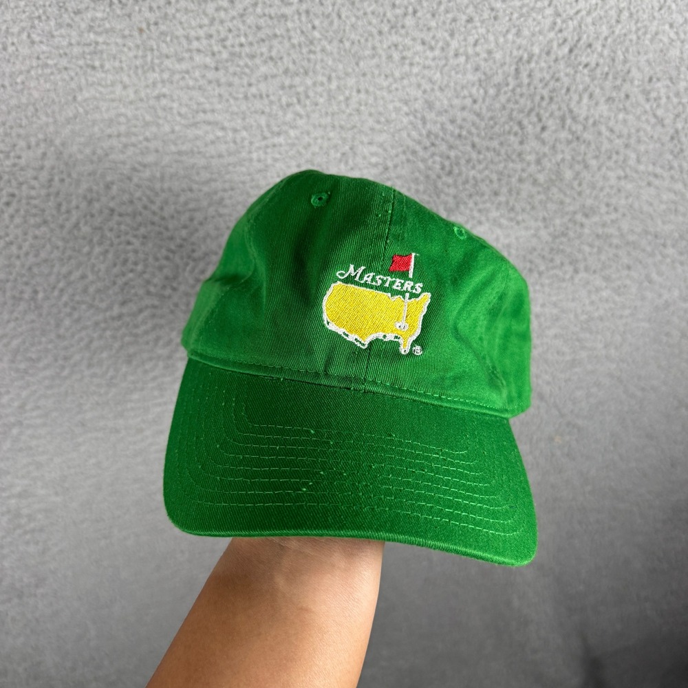Masters Tournament Golf Hat Green Cotton Adjustable Strap Baseball Cap Logo